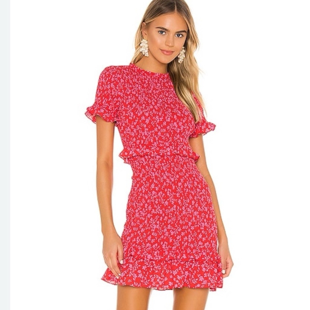 Likely Red Floral Mini Dress